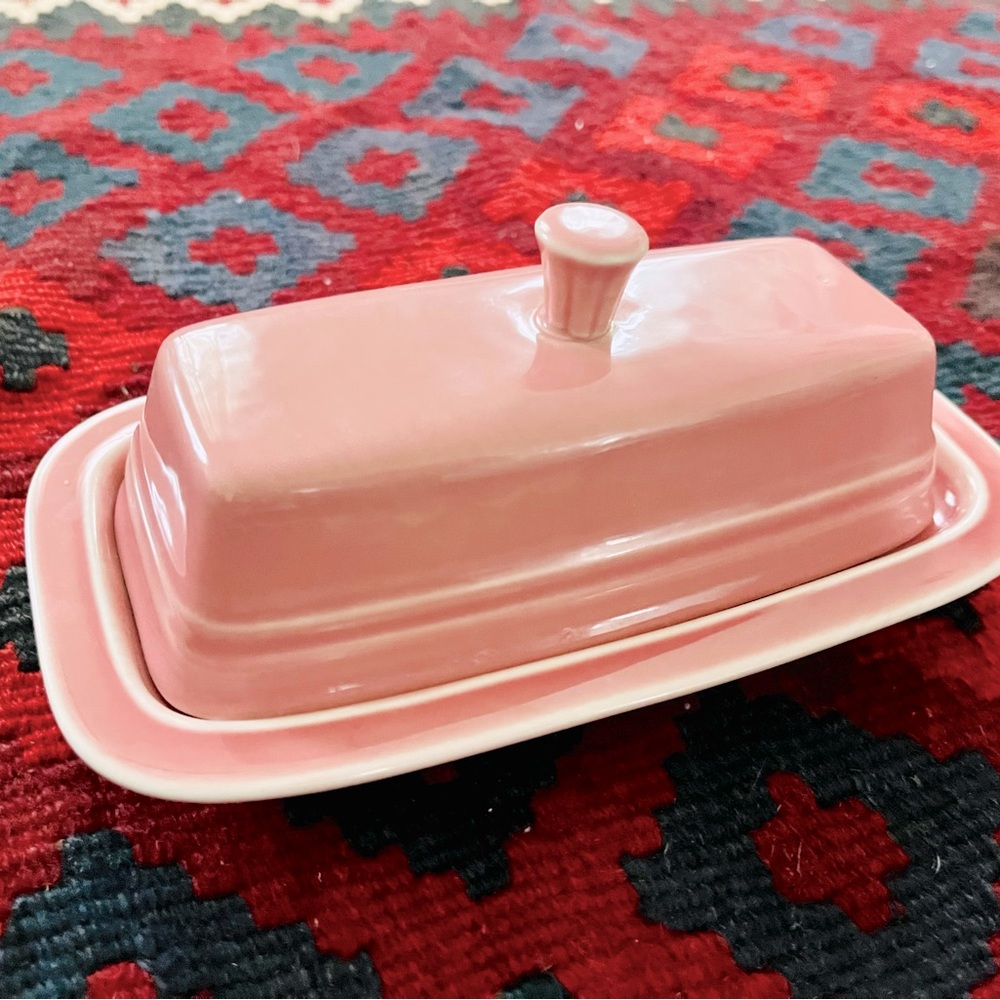 Fiestaware Butter Dish Pink Dusty Rose